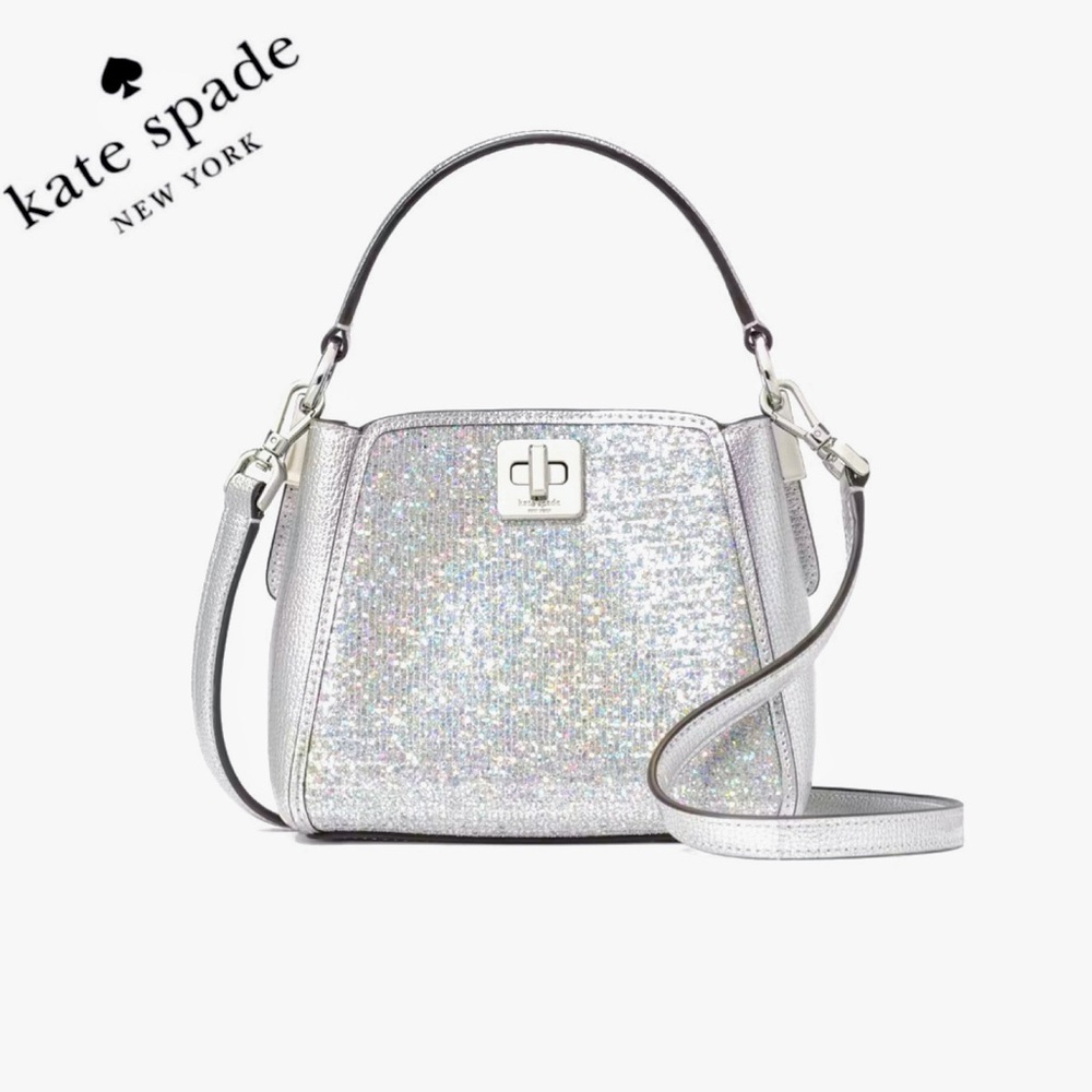 NWT KATE‎ SPADE Phoebe Glitter Mini Top Handle Crossbody